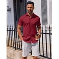 thumbnail image 3 of COOFANDY Short Sleeve Button Down Shirts Big and Tall Shirts for Men, 3 of 6