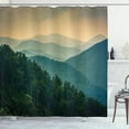 thumbnail image 1 of Ambesonne Appalachian Shower Curtain, Mountain Ridges Scenery, 69"Wx70"L, Hunter Green Grey Teal, 1 of 3
