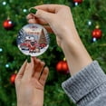 thumbnail image 4 of Santa is Coming Cane Corso Merry Christmas Xmas Noel Truck Tree Ceramic Round Ornament Italian Mastiff Dog Lover Gifts Idea Home Tree Decor - 02023, 4 of 5