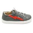 thumbnail image 4 of Old Soles Girls Bolty Runner Shoes, Grey \ Bright Red,25 EU (9 US) M US, 4 of 7