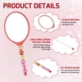 thumbnail image 3 of Uxcell 4 Pack Beadable Mirrors with Handle, 7.7 Inch Long Oval Shape Bead Mirror Bars Removable for DIY Crafts(Bright Red), 3 of 7