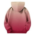 thumbnail image 6 of Eltusu Girls Pullover Hoodies, Casual Gradient Long Sleeve Thermal Sweatshirts with Pockets Wine Size 9-10 T, 6 of 7