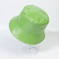 thumbnail image 5 of Chapeau en Cuir PU Solide Mode Rue Hip-Hop Chapeaux Extérieur Randonnée Pêche Casquette Unisexe Imperméable Chapeau Seau Pliable Panama Casquette, 5 of 5