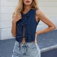 thumbnail image 2 of Women's Washed Belted Vest Stylish And Versatile Cardigan Sweaters for Women, 2 of 2