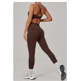 thumbnail image 4 of SKQIT Workout Sets for Women 2 Piece Twist Back Adjustable Straps Sports Bra High Waist Leggings Yoga Outfits Set, 4 of 7