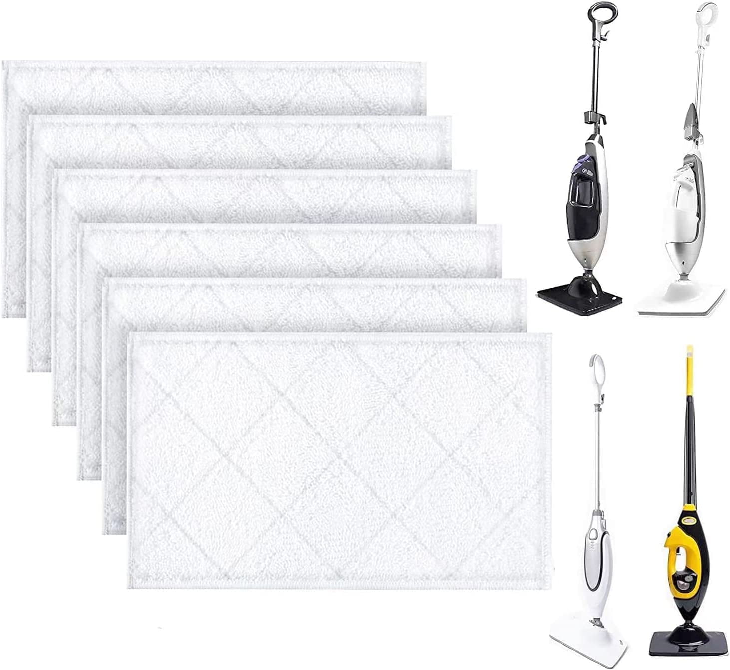 Hometimes Light n Easy 8PCS AntiCurl Steam Mop Pads for 76882 7688ANW 7688ANB S3601, Steamer