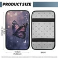 thumbnail image 5 of Yuyamidu Purple Butterfly Car Armrest Pad Cover Soft Car Center Console Cover Non-Slip Auto Accessories Fit Sedan Truck Van Flannel Car Arm Rest Cushion, 5 of 7