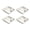 White 4pcs, variant on Jkung 4Pcs Reusable Dipping Sauce Tray Set Stackable Divided Plates for Appetizers Sushi Tacos Dumplings Fries Snacks Sauce Serving Dish for Parties Home Dining