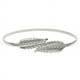 thumbnail image 1 of Women Waist Belt Leaves Shaped Elastic Spring Stylish Metal Waist Chain Belt for Dresses Silver, 1 of 12