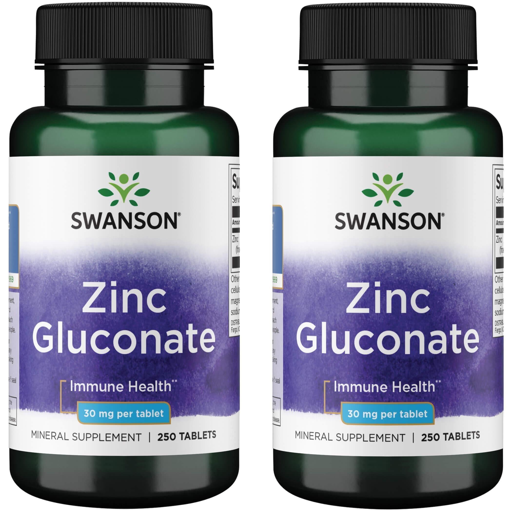 Swanson Zinc Gluconate - Mineral Supplement Promoting Prostate Health, Vision Health, & Immune Support -Gluconate Form for Optimal Absorption