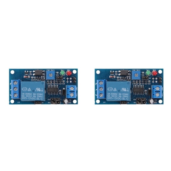 2X 12V DC Delay Relay Delay Turn on / Delay Turn Off Switch Module with Timer,2 x Delay Relay,blue