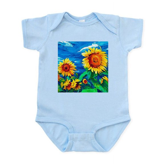 CafePress - Sunflowers Painting Body Suit - Baby Light Bodysuit, Size Newborn - 24 Months