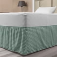 thumbnail image 1 of Brick Bed Skirt, Pattern of Architecture Elements Street Setting Scene Geometric, Elastic Bedskirt Dust Ruffle Wrap Around for Bedding Decor, 4 Sizes, Laurel Green and White, by Ambesonne, 1 of 2