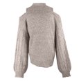 thumbnail image 5 of Wutalume Women's Relaxed Loose Long Sleeve Turtleneck Pullover Solid Color Knit Sweater, Cozy Winter Top, Soft Fabric for All Day Comfort,Coffee S, 5 of 5