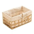 thumbnail image 1 of Wicker Storage Basket Hand-Woven Paper Rope Decorative Rectangular Wicker Basket Cube Storage Box B, 1 of 5