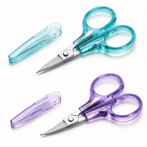 Small Travel Embroidery Scissors Set for Sewing Crafting Paper Cutting Knitting Stainless Steel High Precision Sharp Tip Safety Cases