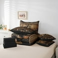 thumbnail image 5 of Rustic Cabin Bedding Sets 7 Piece Camo Hunting Deer Comforter Set Full Farmhouse Woodland Animal Bed In A Bag Teen Men,Tree Camouflage Wildlife Sheet Set With Comforter, 5 of 6
