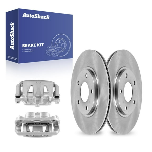 AutoShack Front Brake Rotors Calipers | Replacement for 2011-2017 Nissan Quest 3.5L V6 FWD | 4-PC Brake Kit