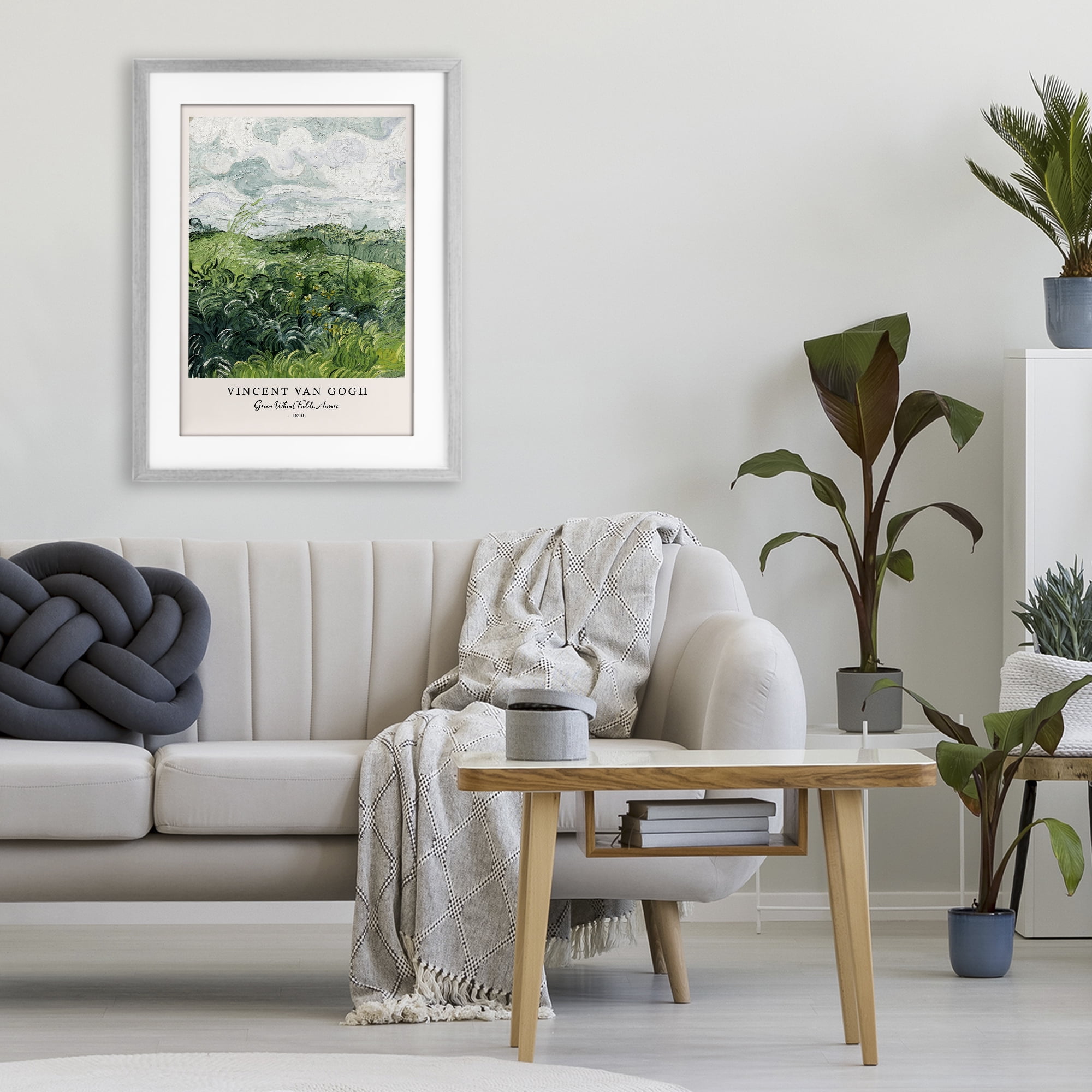 Stupell Industries Classic Green Wheat Fields Gray Framed Print Under Glass, design by Vintage Hustle