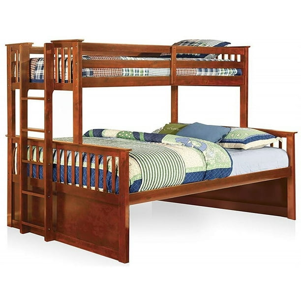 Bowery Hill Twin Over Queen Bunk Bed In, Will A Queen Bed Fit Under Twin Loft