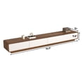 thumbnail image 4 of Blotout 94.5''Minimalist Floating TV Stand, Modern Wall-Mounted Media Console with 4 Drawers for Wall-mounted TV Up to 110'', Walnut & White, 4 of 8