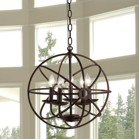 - Warehouse of Tiffany D6606-5 Theo Rust Chandelier
