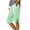 Green1, variant on Women's Summer Loose Straight Leg Pants with Pockets Side Slit Buttons Five Quarter Casual Floral Print Comfy Beach Trousers