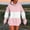 Pink, variant on Hoodie Womens Hooded Sweatshirt Women Long Sleeved Pockets Drawstring Pullover Print Soft Casual Loose Fit Tops Lady Outdoor Running Fall Winter Wear Gray