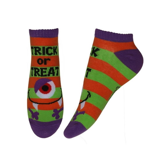 Candy Corn Trick Or Treat Cyclops Ankle Socks