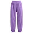 thumbnail image 6 of Sentuca Womens Sweatpants Jogger Solid Color Elastic Bottom Pants with Pockets Fashion Workout Baggy Trousers Purple S, 6 of 7