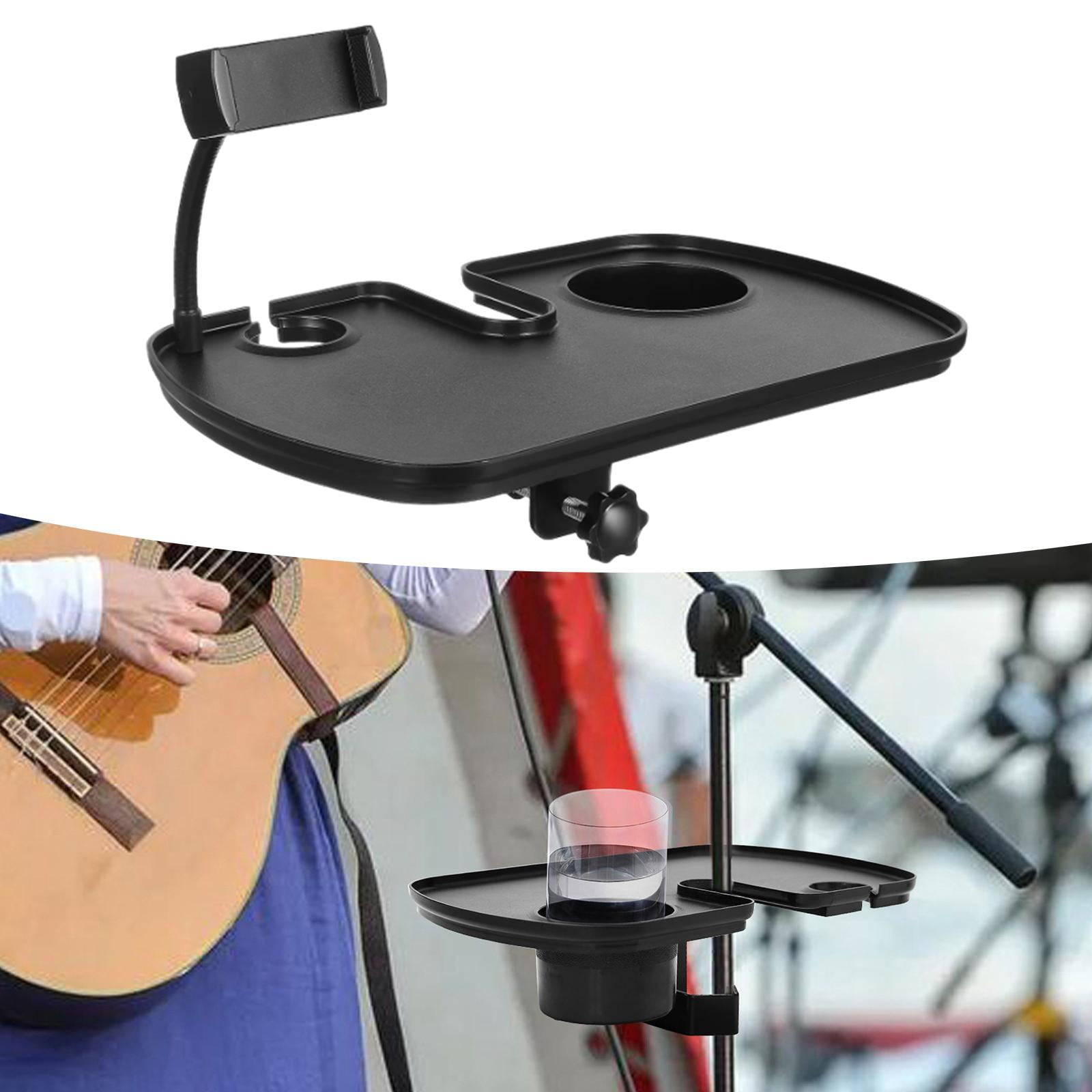 yotijay Microphone Stand Tray Clamp Tray Adjustable Mic Stand Load Capacity Drink Holder