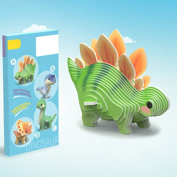 Hearth & Gear Children's Blind Dinosaur 3D Stereoscopic Puzzle Students DIY Manual Model 3 6 Years Old Early Education Educational Toy Handheld Games for Toddlers 3-5 Body Awareness Game Building for