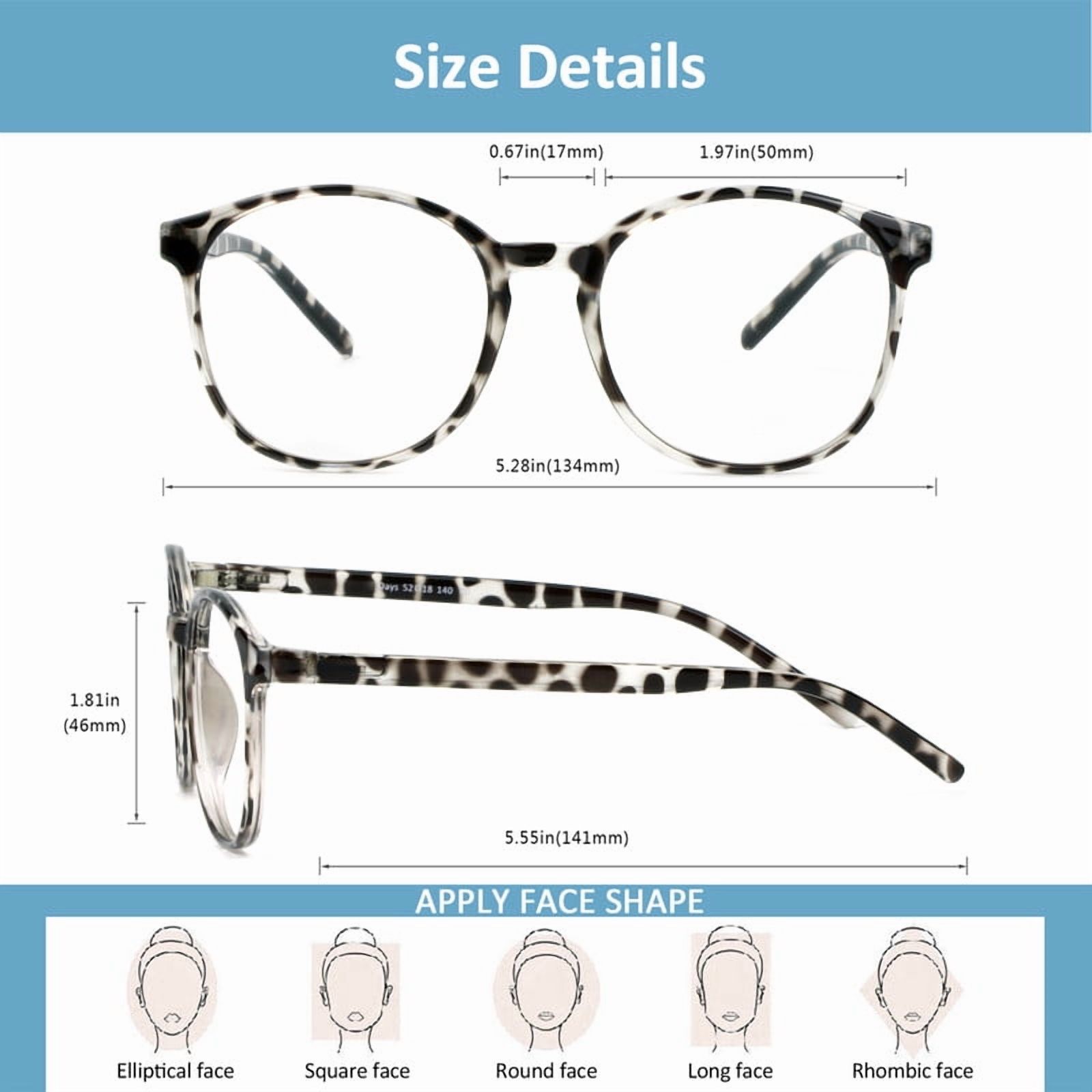 LAMBBAA 6 Pack Reading Glasses, Blue Light Blocking Computer Reading Glasses for Women and Men, Anti Glare Lightweight Readers(Dark tortois,Leopard,Pinkfloral,+0.50)