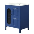 thumbnail image 3 of Modern Blue 24" Bathroom Vanity With Sink, Cabinet Two Drawers, Door And Adjustable Shelf, Solid Wood & Made, 3 of 7