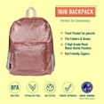 thumbnail image 5 of Wildkin 16 Inch Kids Backpack for Boys & Girls, 600-Denier Polyester Backpack for Kids (Pink Glitter), 5 of 7