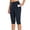 Navy, variant on Ruziyoog Yoga Pants Women Knee Length Leggings High Waisted Yoga Workout Exercise Capris for Casual Summer with Pockets Khaki XL