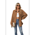 thumbnail image 1 of Camisas de con Botones para Mujer, Elegantes, Informales, de Larga, Holgadas, con Bolsillo, Color Caramelo, XXL, 1 of 9