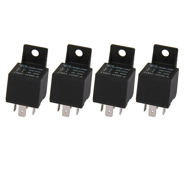 4 Piezas de Repuesto para Coche Auto DC 12V 40AMP s de de 4 piezas Universales Zulema Relé de 4 pines de 12 V