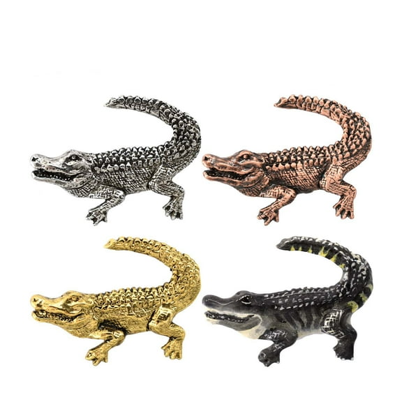 Alligator, Crocodile, Alligatoridae, Reptile, Reptiles, Pewter, Hat, Lapel, Brooch, Pin, Pins, Made in USA, Over 30 Reptiles Designs Available. Creative Pewter Designs. A071