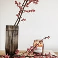 thumbnail image 3 of 9.8" Flower Vase for Decor Ribbed Glass Vase Modern for Centerpieces Desktop Home Office Dining Living Room Wedding (Amber), 3 of 5