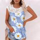 thumbnail image 2 of Camiseta sin mangas de encaje con estampado de mujer Camiseta sin mangas de empalme de cuello redondo Camiseta ligera y cómoda delgada OAVQHLG3B Store lin121212, 2 of 5