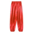 thumbnail image 6 of YiZYiF Mens Satin Belly Dance Harem Pants Loose Fit Trousers Bloomers Arabian Prince Outfits Red M, 6 of 7