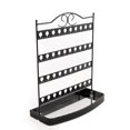thumbnail image 1 of Mango Steam Tabletop Mirror Base Stud Earring Jewelry Organizer, Display Stand, Storage (Black, Metal), 1 of 11