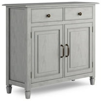 Connaught 40 inch Wide Solid Wood Traditional Entryway Storage Cabinet in Fog Grey