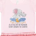 thumbnail image 3 of Inktastic A Little Bit of Heaven Sent Down to Earth Cute Elephants Gift Toddler Girl Dress, 3 of 4