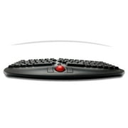 Adesso WKB-3150UB - Wireless Ergonomic Keyboard with Built-in Removable Trackball and Scroll Wheel, Split Key, Long Battery Life, Small and Portable -Compatible for Laptop/Desktop/PC/Windows XP/7/8/10