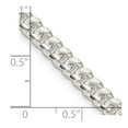 thumbnail image 3 of Auriga Fine Jewelry 925 Sterling Silver 5mm Domed Side Curb Chain Bracelet 8inch for Women, 3 of 6