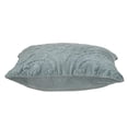 thumbnail image 3 of Seafoam Gray Quilted Velvet Square Throw Pillow, 3 of 3