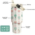 thumbnail image 2 of 30 oz Tumbler with Handle Flip Straw Leak Proof - Pickleball Mug 30oz Tumbler Travel Coffee Mug with Handle - Birthday Gifts for Women Pickleball Lovers Players 30 Ounce Stainless Steel Cup, 2 of 4