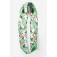 thumbnail image 2 of Bimba Green Flamingo Bird Pure Silk Printed Scarf Dupatta Head Neck Wrap Bandanas For Women 40 x 80 Inches, 2 of 6